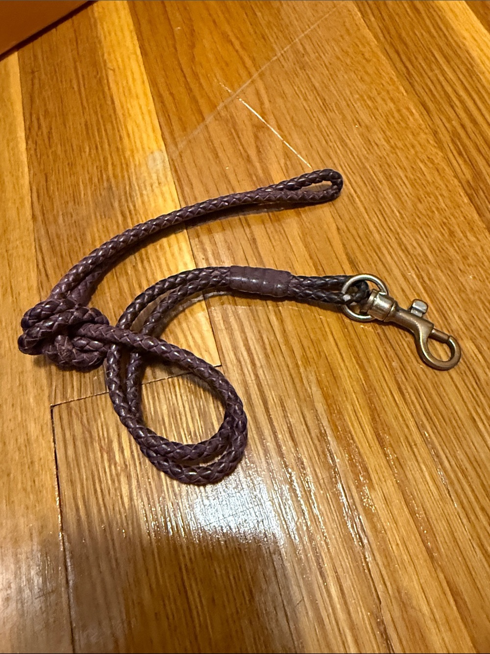 Bottega Veneta Braided Leather Key Strap - Dark Brown